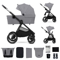 Παιδικό Σύστημα Μεταφοράς 2 σε 1 Kinderkraft ΝΕΑ 2 Platinum Grey με Πορτ-Μπεμπέ