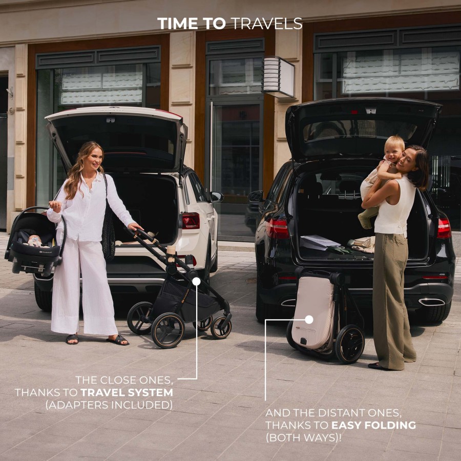 Παιδικό Σύστημα Μεταφοράς 2 σε 1 Kinderkraft ΝΕΑ 2 Platinum Grey με Πορτ-Μπεμπέ