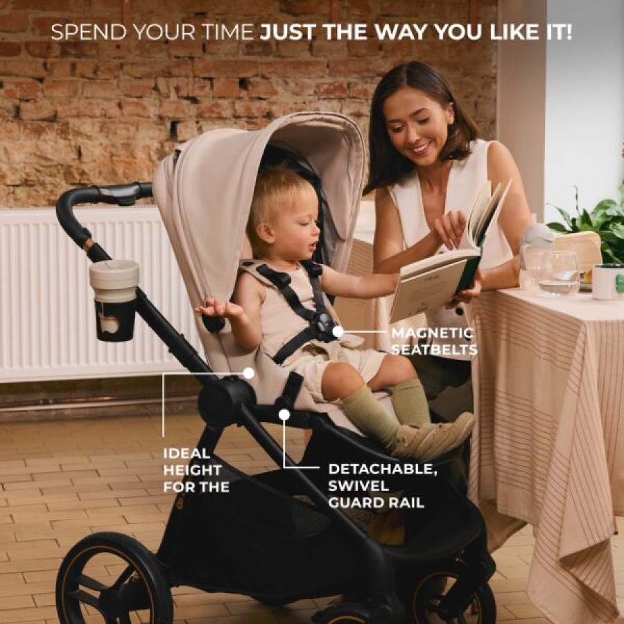 Παιδικό Σύστημα Μεταφοράς 2 σε 1 Kinderkraft ΝΕΑ 2 Platinum Grey με Πορτ-Μπεμπέ