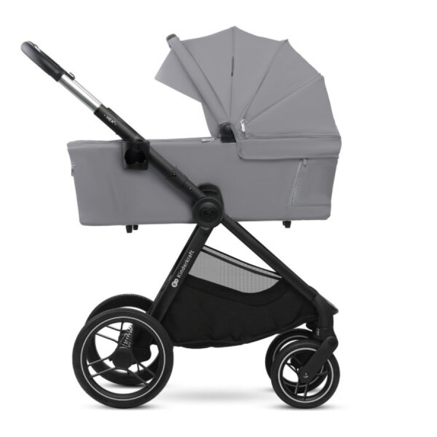 Παιδικό Σύστημα Μεταφοράς 2 σε 1 Kinderkraft ΝΕΑ 2 Platinum Grey με Πορτ-Μπεμπέ