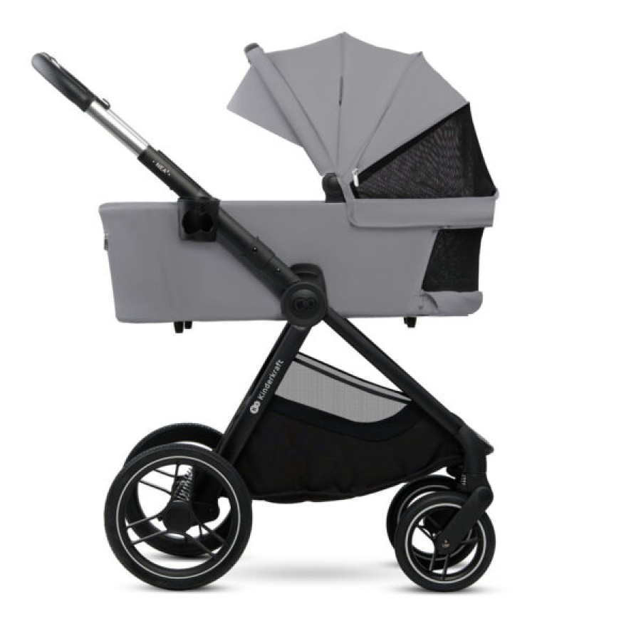 Παιδικό Σύστημα Μεταφοράς 2 σε 1 Kinderkraft ΝΕΑ 2 Platinum Grey με Πορτ-Μπεμπέ