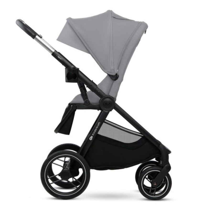 Παιδικό Σύστημα Μεταφοράς 2 σε 1 Kinderkraft ΝΕΑ 2 Platinum Grey με Πορτ-Μπεμπέ