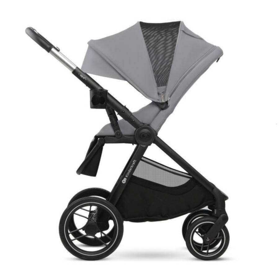 Παιδικό Σύστημα Μεταφοράς 2 σε 1 Kinderkraft ΝΕΑ 2 Platinum Grey με Πορτ-Μπεμπέ