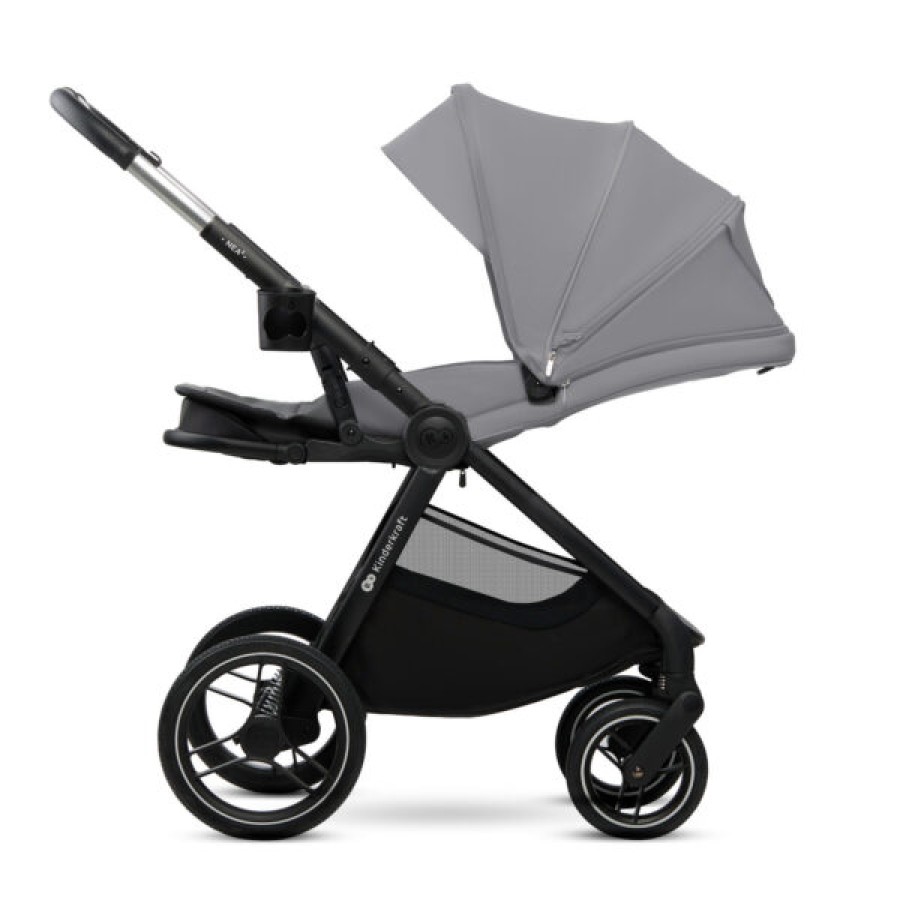 Παιδικό Σύστημα Μεταφοράς 2 σε 1 Kinderkraft ΝΕΑ 2 Platinum Grey με Πορτ-Μπεμπέ