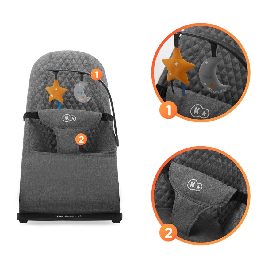 Ρηλάξ Μωρού Kinderkraft MIMI Grey