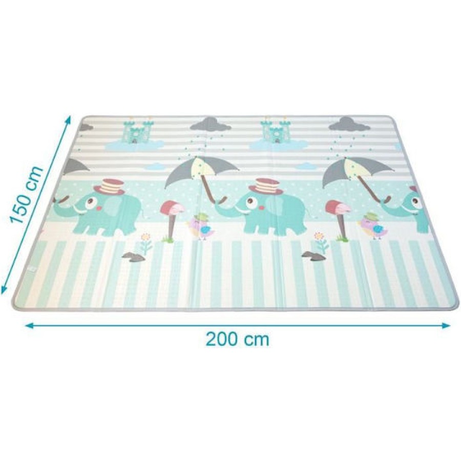 Kiokids Αφρώδες Χαλάκι Δαπέδου Διπλής Όψεως Elephant 150x200εκ. 0m+