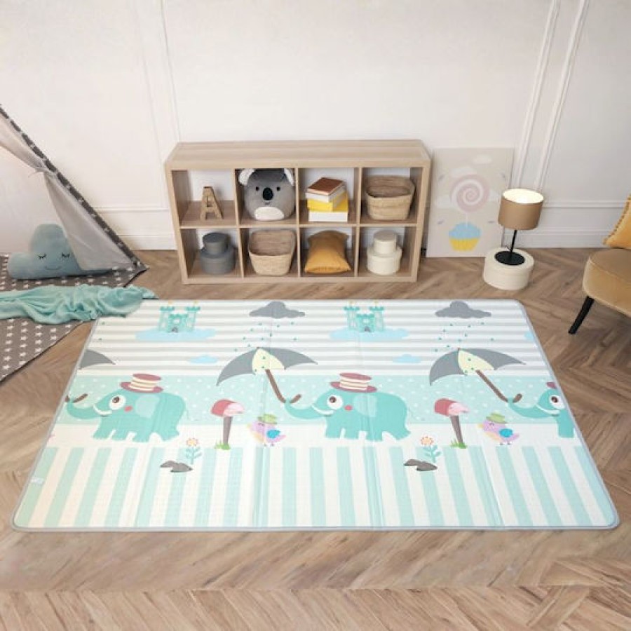 Kiokids Αφρώδες Χαλάκι Δαπέδου Διπλής Όψεως Elephant 150x200εκ. 0m+