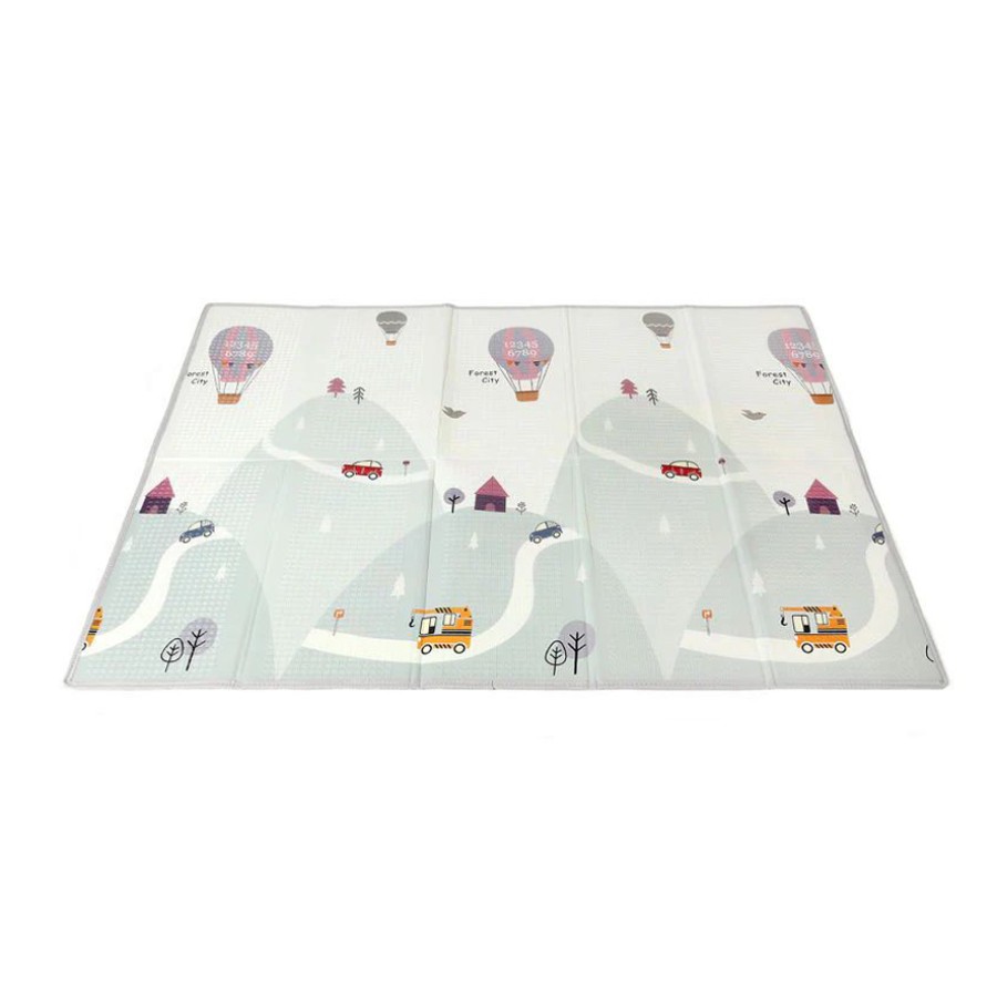 Kiokids Αφρώδες Χαλάκι Δαπέδου Διπλής Όψεως Mountains 150x200εκ. 0m+