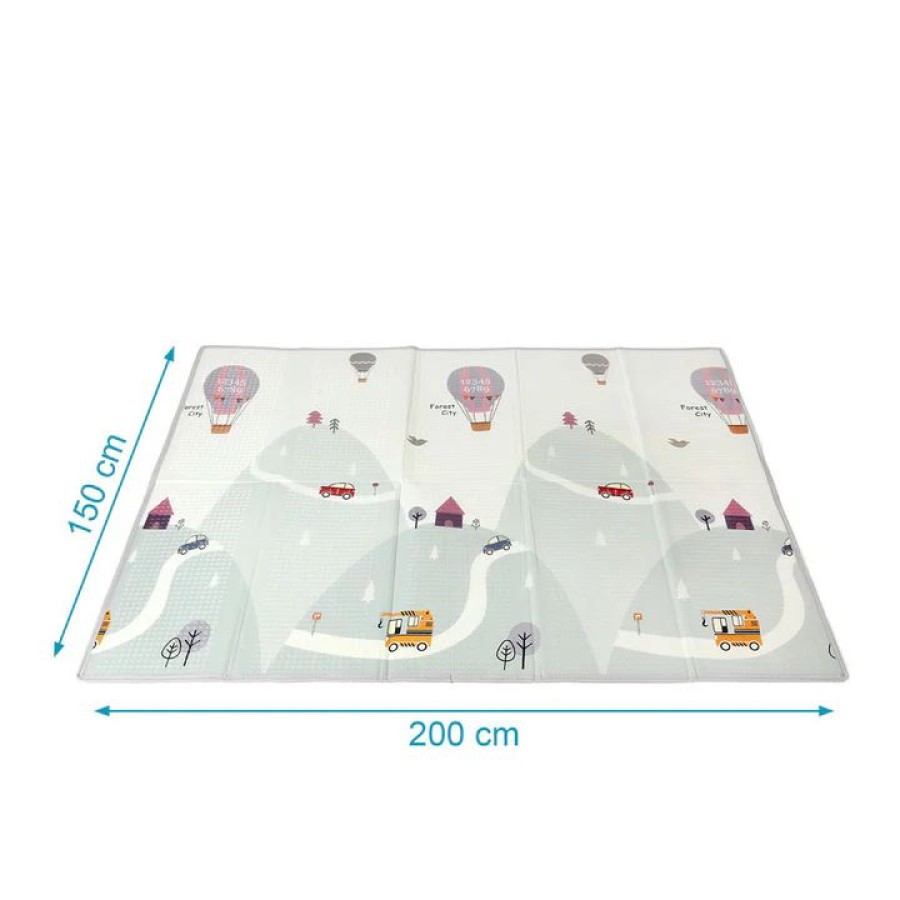 Kiokids Αφρώδες Χαλάκι Δαπέδου Διπλής Όψεως Mountains 150x200εκ. 0m+