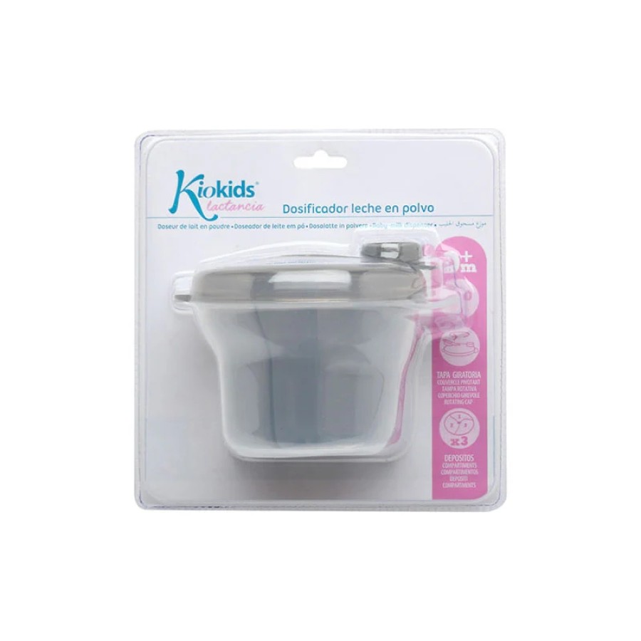 Kiokids Δοσομετρητής Βρεφικής Σκόνης Γάλακτος 3 Θέσεων Γκρι 300ml