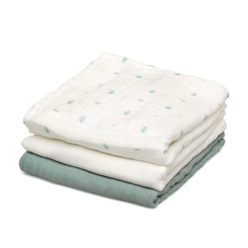 Kiokids Μουσελίνα Bamboo Petit Mint 70x70εκ. Σετ 3τμχ.