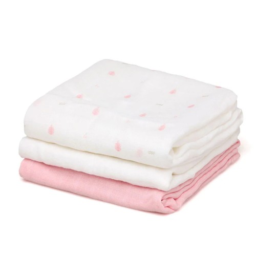 Kiokids Μουσελίνα Bamboo Petit Pink 70x70εκ. Σετ 3τμχ.