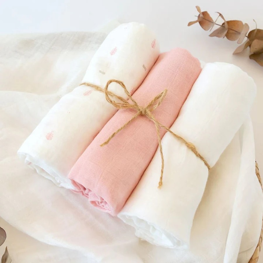 Kiokids Μουσελίνα Bamboo Petit Pink 70x70εκ. Σετ 3τμχ.