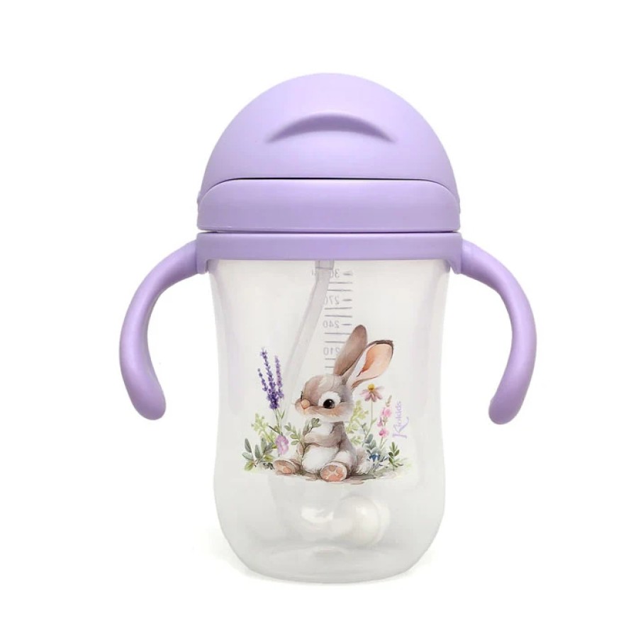 Kiokids Παιδικό Παγούρι με Λαβές Lavender Bunny 300ml 6m+