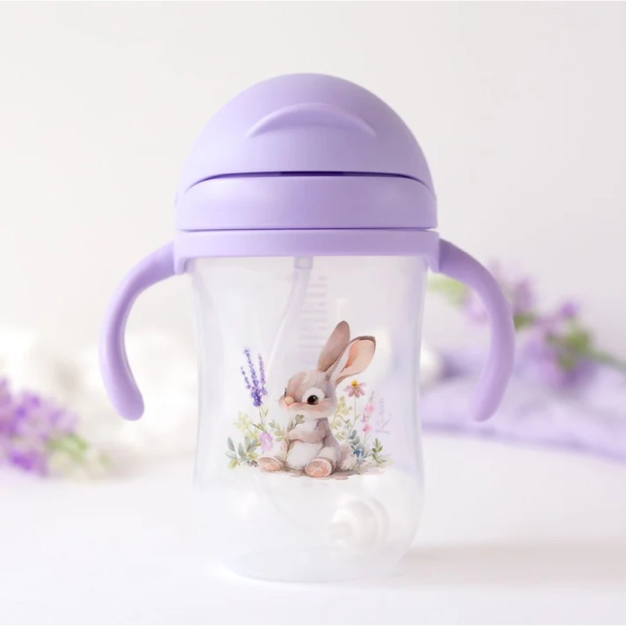 Kiokids Παιδικό Παγούρι με Λαβές Lavender Bunny 300ml 6m+