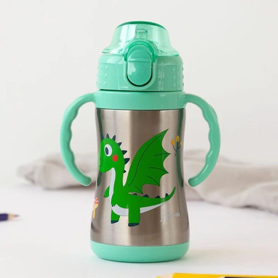 Kiokids Παγούρι Θερμός με Λαβές Dragon 280ml 6m+