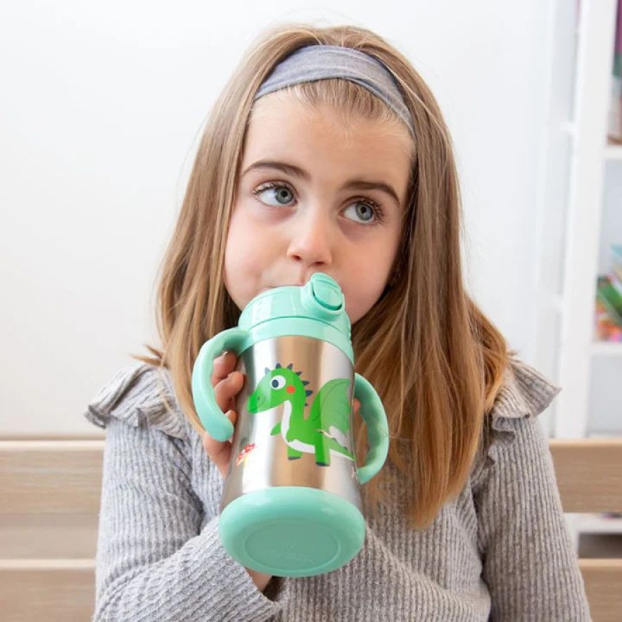 Kiokids Παγούρι Θερμός με Λαβές Dragon 280ml 6m+