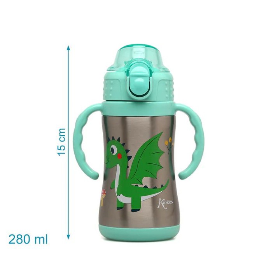 Kiokids Παγούρι Θερμός με Λαβές Dragon 280ml 6m+