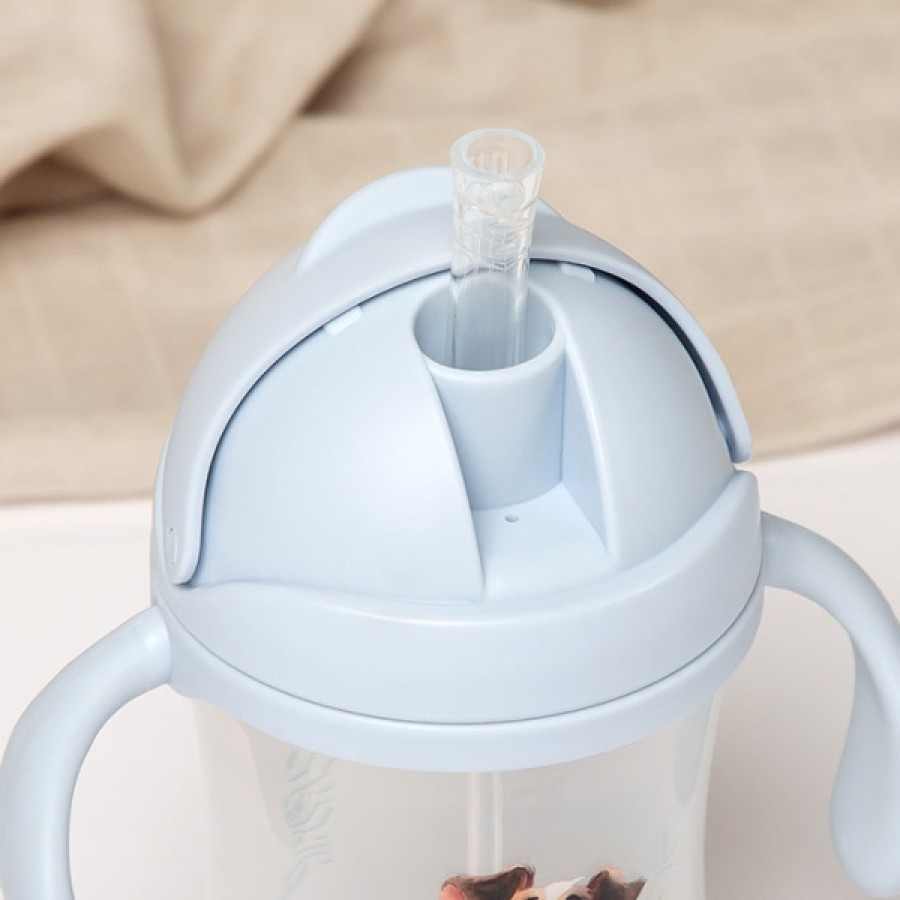 Παιδικό Παγούρι με Λαβές Σκυλάκι Γαλάζιο 300ml 6m+ Kiokids