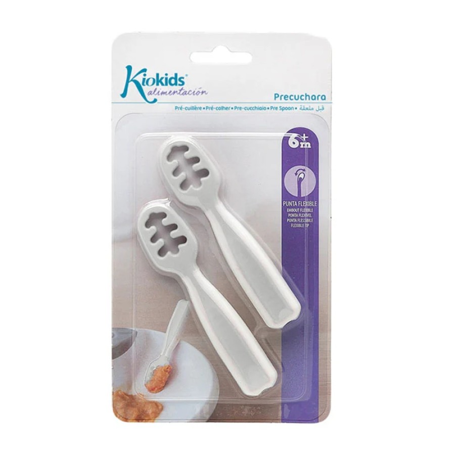 Kiokids Το Πρώτο μου Κουταλάκι Γκρι 2τμχ. 6m+