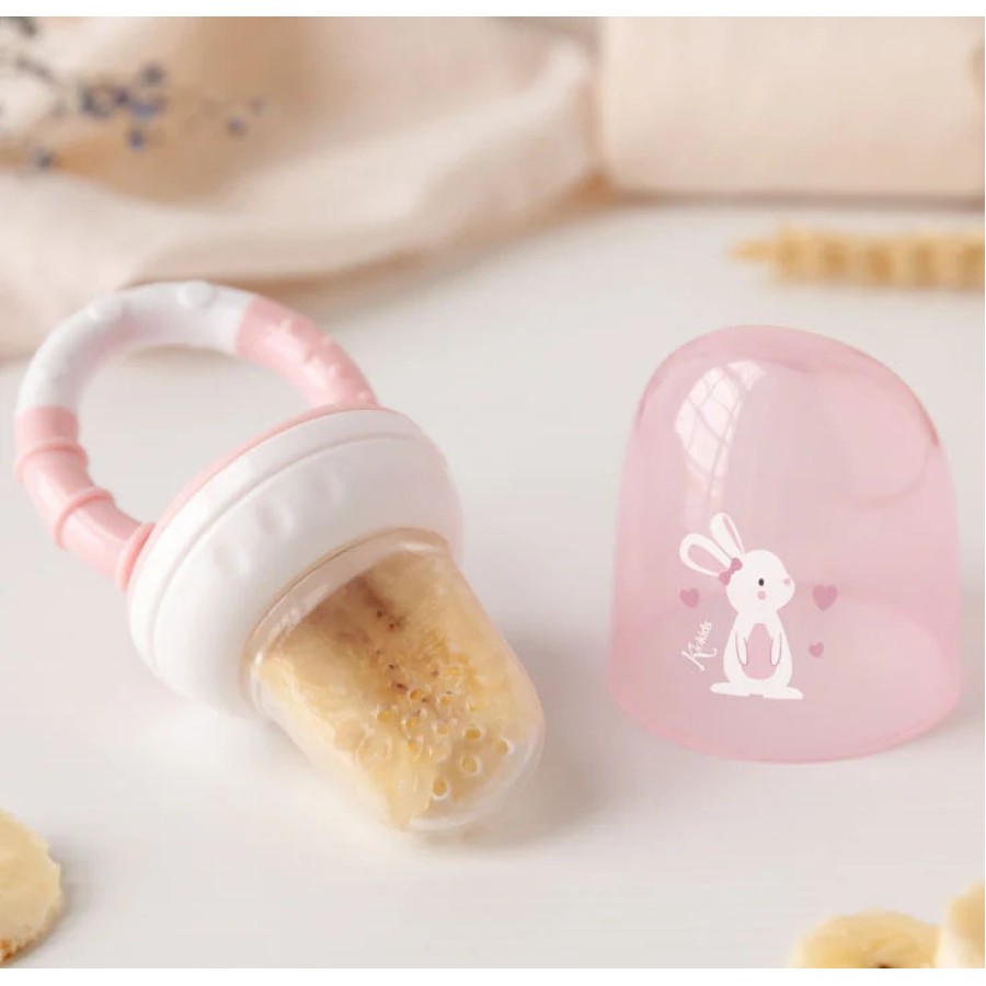 Kiokids Τροφοδοτής Φαγητού Σιλικόνης Lovely Bunny 6+ μηνών