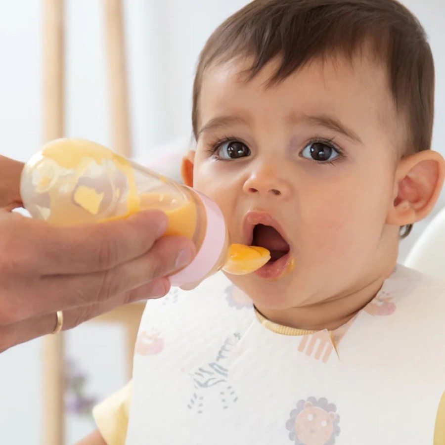 Kiokids Τροφοδότης Πολτοποιημένης Τροφής 90ml Γκρι 6+ Μηνών