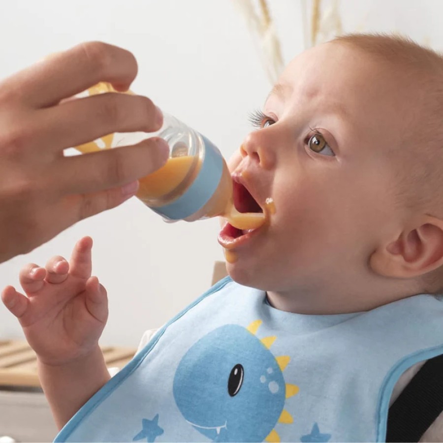 Kiokids Τροφοδότης Πολτοποιημένης Τροφής 90ml Σιέλ 6+ Μηνών