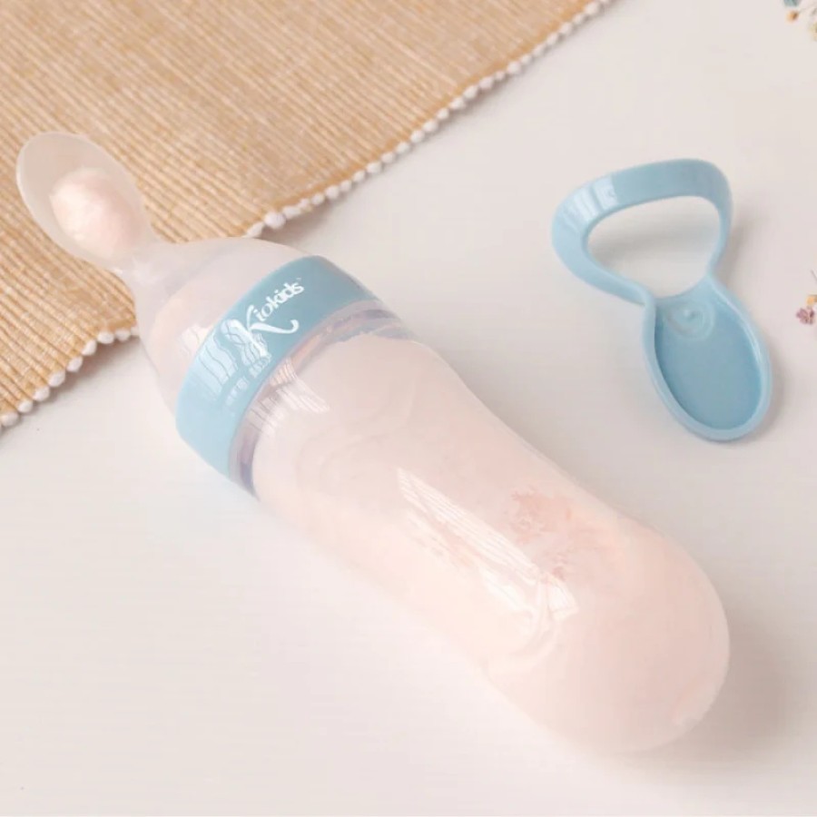 Kiokids Τροφοδότης Πολτοποιημένης Τροφής 90ml Σιέλ 6+ Μηνών