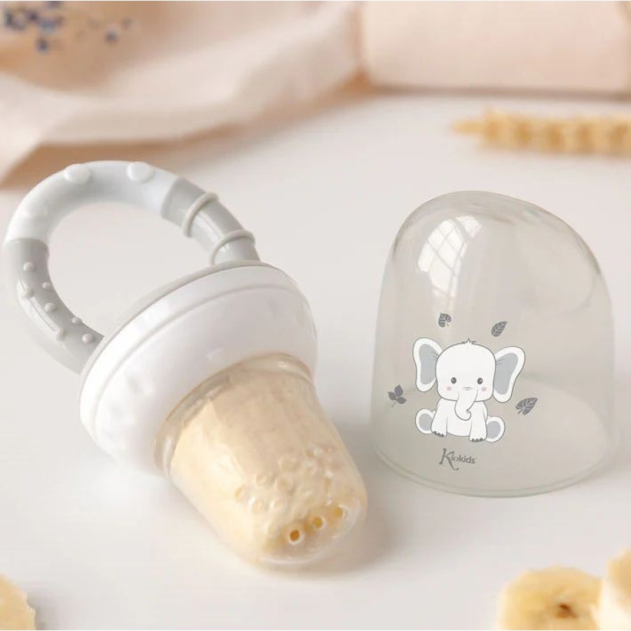 Kiokids Τροφοδοτής Φαγητού Σιλικόνης Little Elephant 6+ μηνών