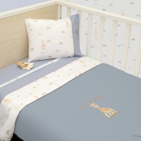 Βαμβακερή Κουβέρτα Πικέ Αγκαλιάς 75x95εκ. Sophie La Girafe Design 501 Σιέλ