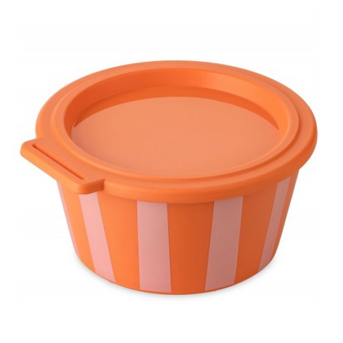 Koziol Φαγητοδοχείο Με Ρίγες & Καπάκι Nora Box Coral Stripes 700ml