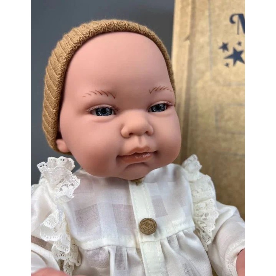 Lamagik Magic Baby Χειροποίητη Κούκλα Marina με Marina με Λευκό Πουκάμισο & Καφέ Σκουφάκι 45εκ. Ελαφρώς Αρωματισμένη