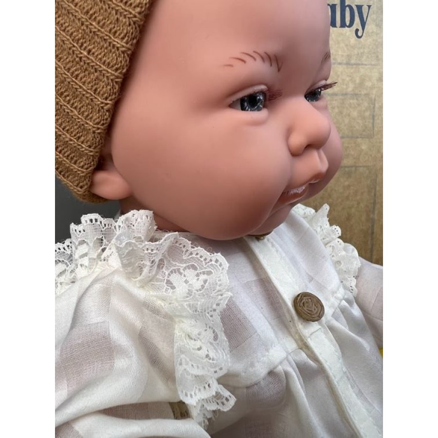 Lamagik Magic Baby Χειροποίητη Κούκλα Marina με Marina με Λευκό Πουκάμισο & Καφέ Σκουφάκι 45εκ. Ελαφρώς Αρωματισμένη