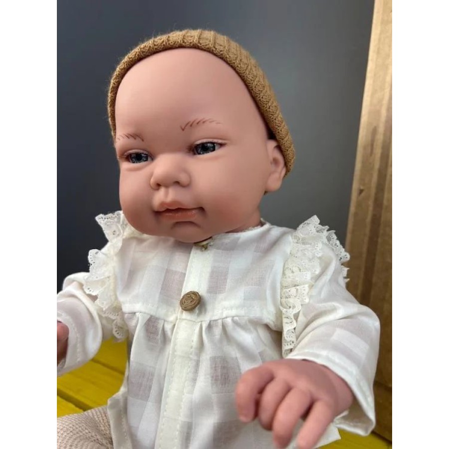 Lamagik Magic Baby Χειροποίητη Κούκλα Marina με Marina με Λευκό Πουκάμισο & Καφέ Σκουφάκι 45εκ. Ελαφρώς Αρωματισμένη