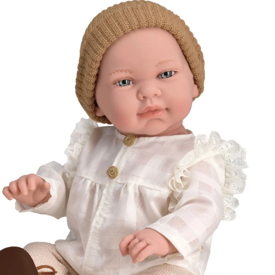 Lamagik Magic Baby Χειροποίητη Κούκλα Marina με Marina με Λευκό Πουκάμισο & Καφέ Σκουφάκι 45εκ. Ελαφρώς Αρωματισμένη