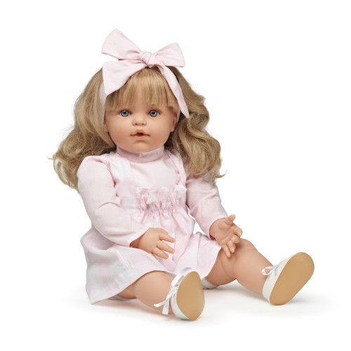 Lamagik Magic Baby Χειροποίητη Κούκλα Susy με Μηχανισμό Που Κλαίει και Γελά με Ροζ Φόρεμα 47εκ.