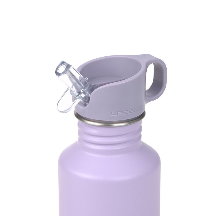 Lassig Παιδικό Ανοξείδωτο Παγούρι 500ml Little Gang Heart Lilac