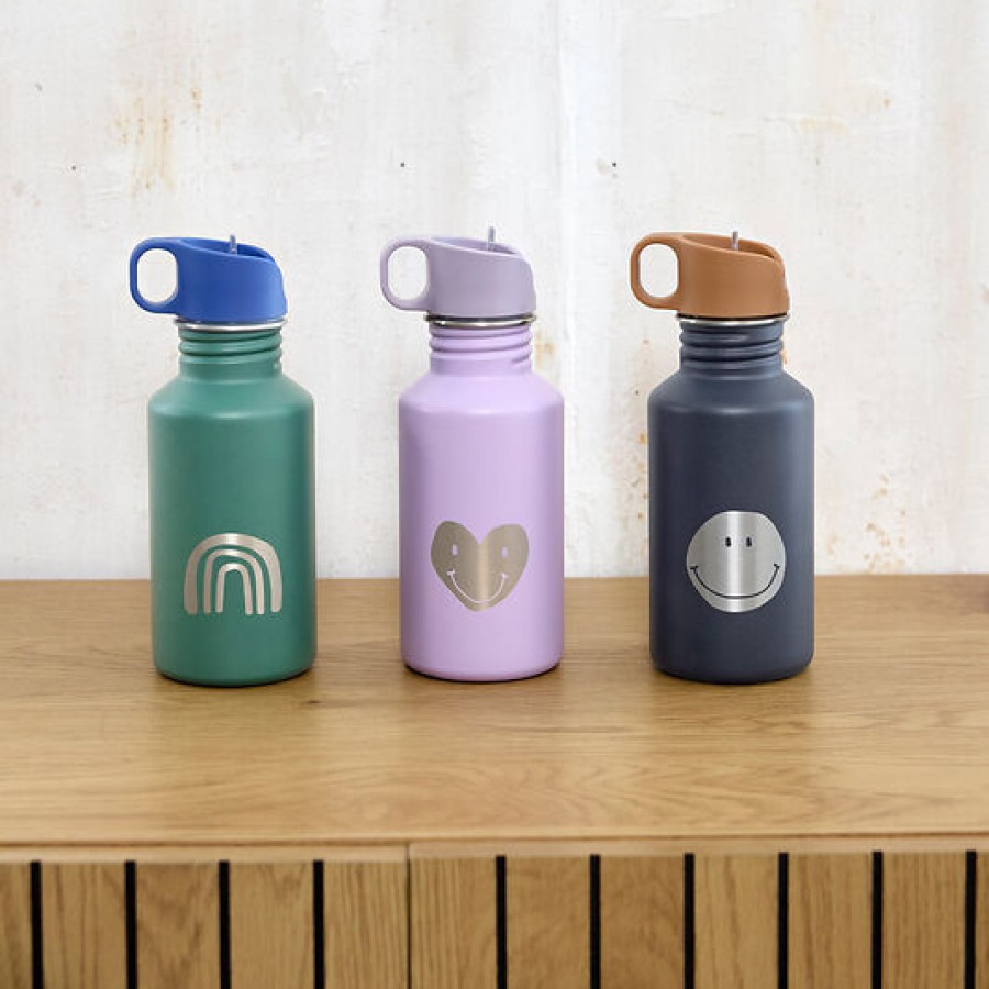 Lassig Παιδικό Ανοξείδωτο Παγούρι 500ml Little Gang Heart Lilac