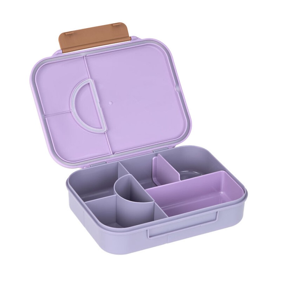 Lassig Παιδικό Φαγητοδοχείο με Χωρίσματα Little Gang Heart Lilac