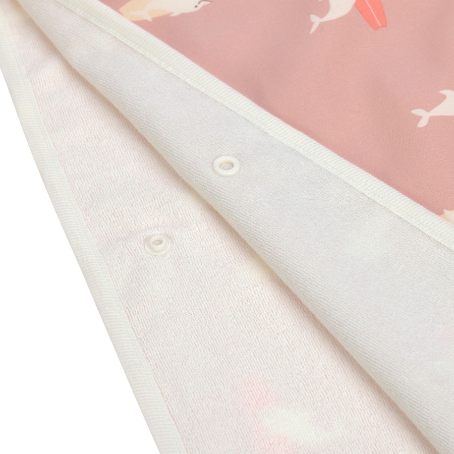 Lassig Παιδικό Πόντσο Παραλίας με Προστασία UPF 80 Dolphin Peach 60x60εκ.