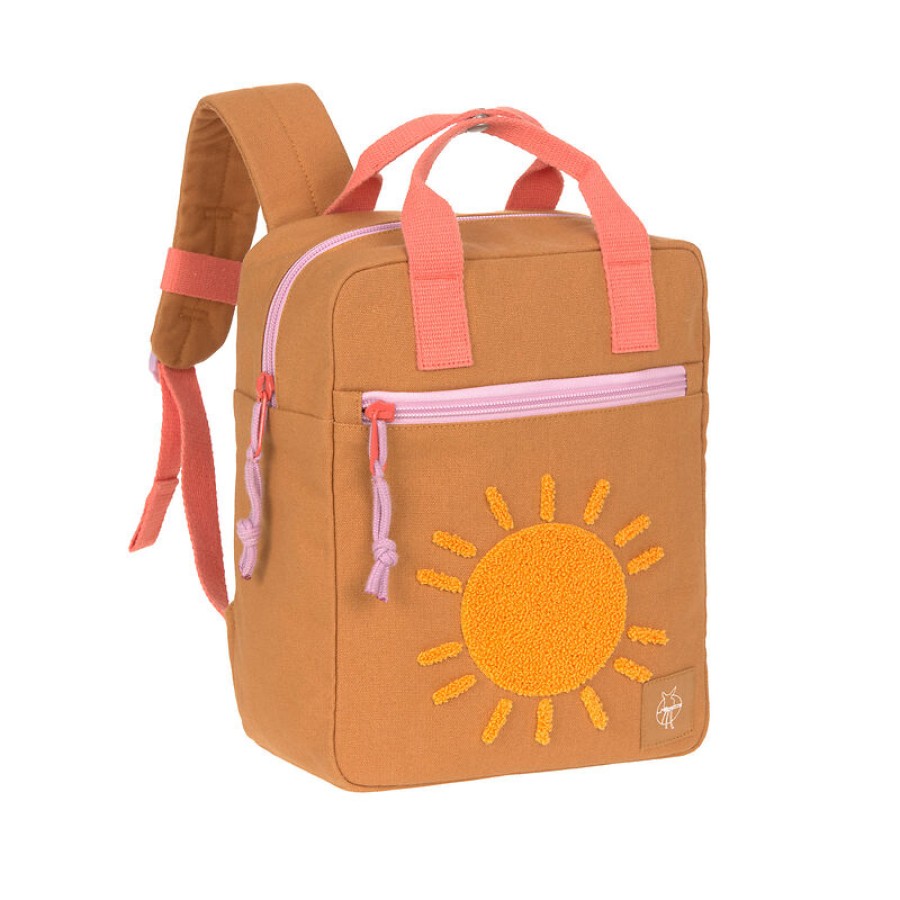 Lassig Παιδική Tσάντα Πλάτης Small Little One & Me Square Caramel