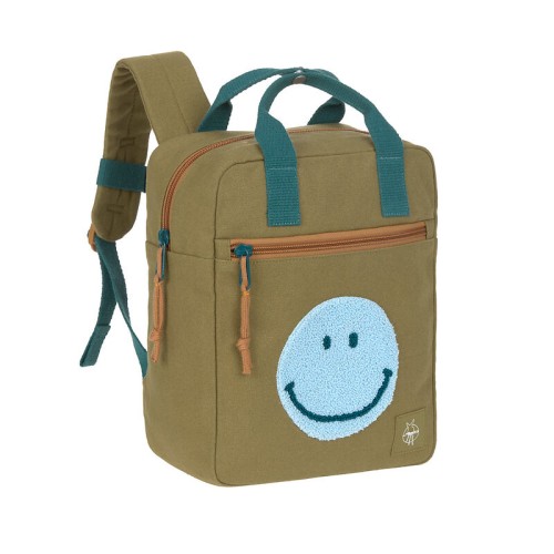 Lassig Παιδική Tσάντα Πλάτης Small Little One & Me Square Olive