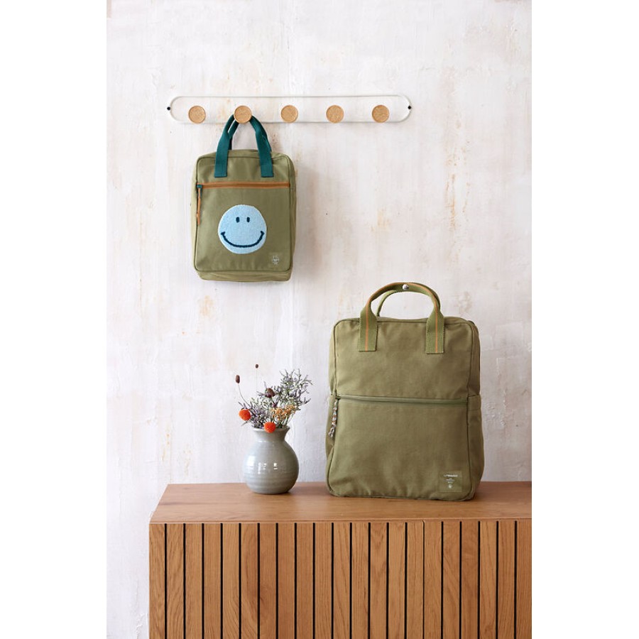Lassig Παιδική Tσάντα Πλάτης Small Little One & Me Square Olive
