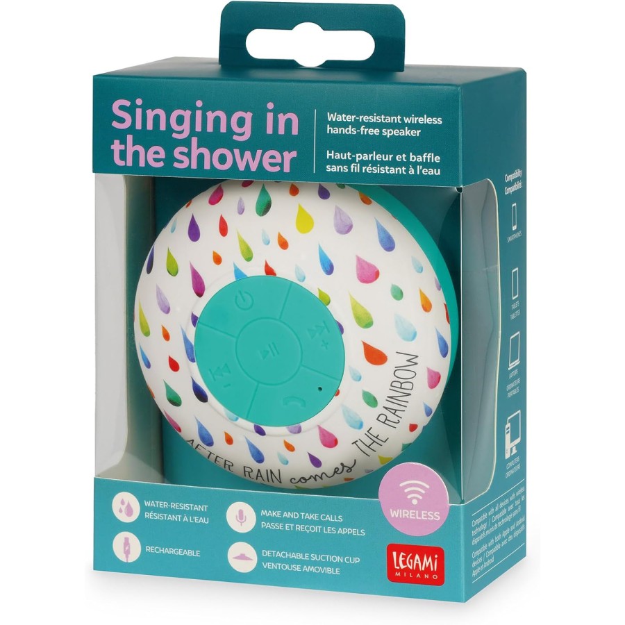 Αδιάβροχο Bluetooth Ηχείο με Βεντούζα Legami Singing In The Shower After Rain