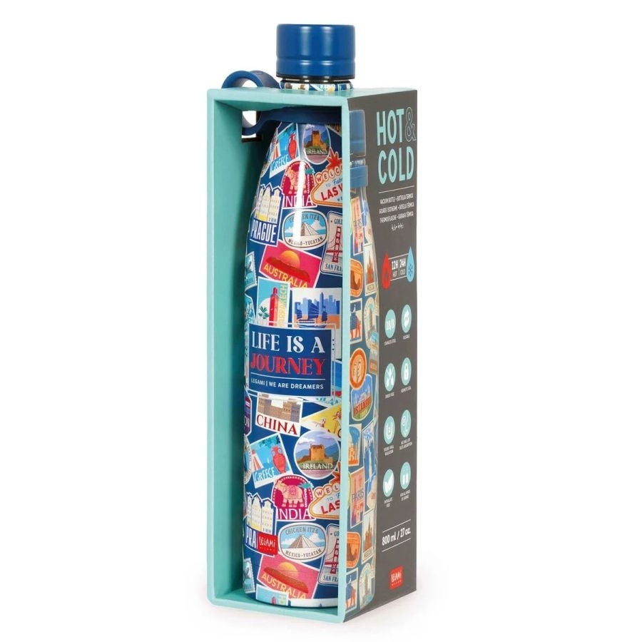 Ανοξείδωτο Μπουκάλι Θερμός Hot & Cold 800ml Legami Vacuum Bottle Stickers