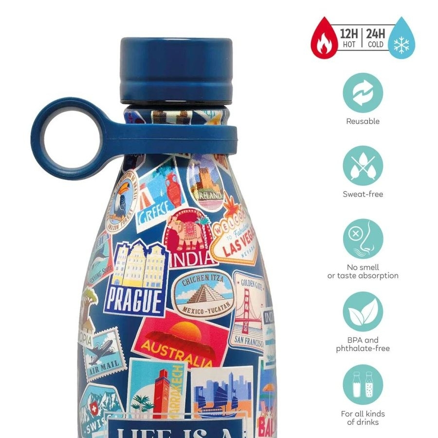 Ανοξείδωτο Μπουκάλι Θερμός Hot & Cold 800ml Legami Vacuum Bottle Stickers