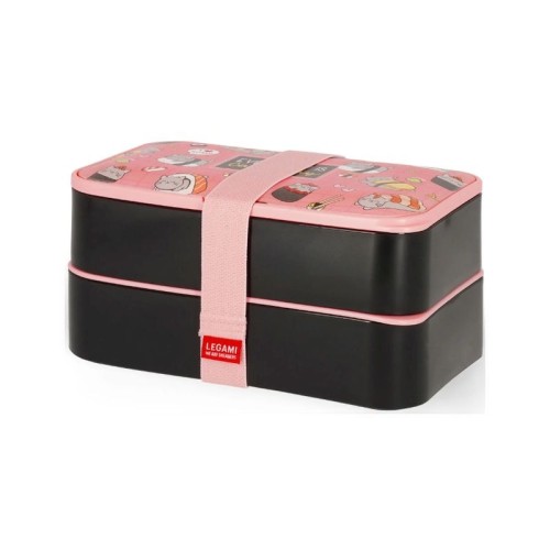 Φαγητοδοχείο με Κουτάλι, Πιρούνι & Μαχαίρι Legami Sushi the Cat 1200ml