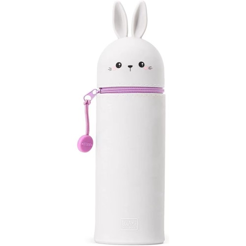 Legami Milano Kawaii Κασετίνα Μολυβοθήκη Σιλικόνης 2 σε 1 Bunny- γκρι