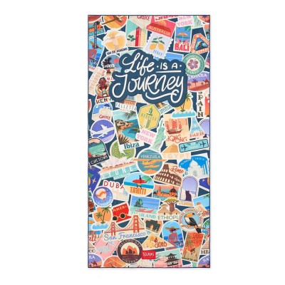 Πετσέτα Παραλίας Legami Travel Stickers 85x180εκ.