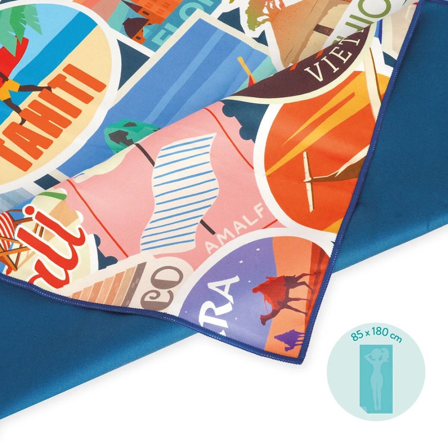 Πετσέτα Παραλίας Legami Travel Stickers 85x180εκ.